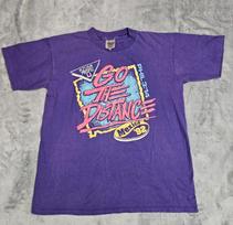 Vintage Single Stitch Men's Jesus T-Shirt Size Large Purple 1992 Bible Verse M