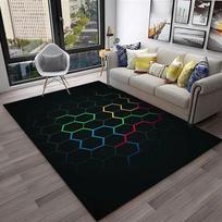Simple Metal Mesh Geometric Luxury Carpet Rug for Home Living Room Bedroom Sofa Doormat Decor,Kid Area Rug Non-slip Floor Mat 40x60cm 16x24 inch