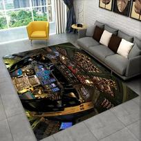 Fighter Aircraft Control Cockpit Cabin Carpet Rug for Home Living Room Bedroom Sofa Doormat Decor,Area Rug Non-slip Floor Mat 40x60cm 16x24 inch