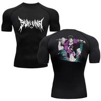 Jujutsu Kaisen Anime Black Compression Gym Shirt Athletic Workout Top S-3XL 3XL
