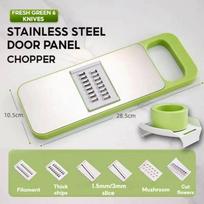 All-in-1 Stainless Steel Vegetable Chopper with Multiple Blades for Versatile Cooking 1pcs žalia