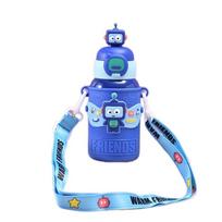 Non-slip Cartoon Thermos Cup For Boys 316 Food Grade Straw Portable And Insulated