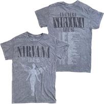 REPRINT Nirvana T-Shirt Live 1993 Tour Utero Distressed Vintage Acid Wash Tee Wa XXXL