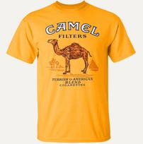Klasikiniai Camel Cigarečių trumpomis rankovėmis marškinėliai dydis S-5XL S