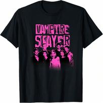 Buffy The Vampire Slayer Group Shot Vintage Chest Poster T-Shirt S įvairiaspalvis