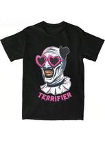 25 Terrifier Art Clown Heart Glasses T-Shirt Fashion T-Shirt Short Sleeve Round Neck T-Shirt Gift Idea Clothing Wounisex's Clothing S