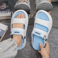 Summer Trendy Odor-Resistant Men's Slippers: Squishy, Thick Sole, Non-Slip, Height-Boosting Beach Footwear 42-43