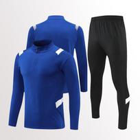Unisex Autumn/Winter Half-Zip Football Training Suit Set - Long Sleeve Jersey, Hoodie, Child & Adult Sizes M