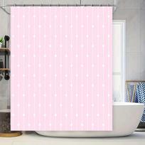 Shower Curtain with Pink Polka Dots: Perfect for Adding a Touch of Whimsy to Your Bathroom Decor (as the picture,90x180cm)