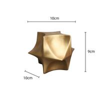 Kūrybiškos dervos geometrinės dekoracijos Geometrinis auksas Kvadratas Auksinė žvaigždė Dekoratyvinės figūrėlės Namų dekoro aksesuarai