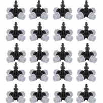 20Pcs 4 Way Cross Atomizing Nozzle ABS Drip Irrigation Connector Misting Sprinkler  Terrace Spraying