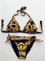 Trendy Printed Bikini & Men's Beach Shorts Swimsuit Set XL