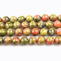 Koni Green Stone Beads - Natural Flower Design for Handmade Jewelry & DIY Accessories.