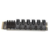 Akozon M.2 to 3.0 Adapter Card, 6Gbps High Speed, ASM1166 M.2 PCIE to Expansion Card, Family-Friendly