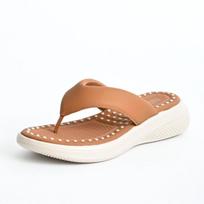 Women's Round Toe Platform Flip-Flops - Soft Sole Thong Sandals for Summer & Beach EU 37