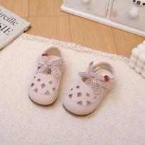 Girls' Bowknot Soft Sole Velcro Sandals - Non-Slip Summer Walker Shoes 16