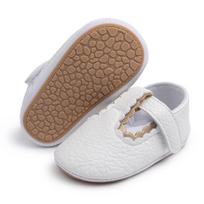 Baby Shoes 0-1 Year: Spring/Autumn PU Velcro Princess Anti-Slip Walkers