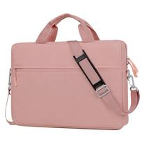 Waterproof Laptop Bag with Single Shoulder Notebook Case Portable PC Handbag  School/Work rožinė