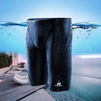 Men’s Quick-Dry Waterproof Sharkskin 5-Point Swim Trunks – Plus Size 2XL