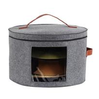 Window Cap Organizer Bag Zippered Lid Cowboy Hat Container Round Hat Storage Box  Closet M