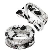 Infant Triangle Scarf & Headband Bib Set - 2 Piece Baby Accessories One Size