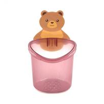 Cute Bear Bathroom Wallpaper Waterproof Peel and Stick Wall Sticker for Kids Room Easy Removable Decorative Mural