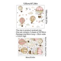 Balloon Plant Flowers Dance Girl Wall Stickers Girls Room Bedroom Decoration Nursery Kids Room Decor Children Girl Wallpaper PVC (as the picture,30X90cm 2pcs)