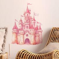 Dream Castle Hot Air Balloon Bedroom Living Room Home Decoration Beautification Wall Sticker Self-Adhesive (as the picture,30x90cm)