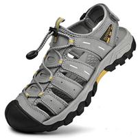 Men's Breathable Cross-Strap Closed-Toe Sandals for Summer Outdoor Beach 45