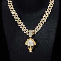 Personalized Pirate Skull Pendant Necklace Set - Alloy Halloween Accessories