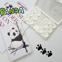 Portable 6-Pair Cartoon Panda Contact Lens Case 120mm*83mm*20mm
