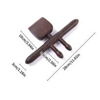 Wenge Wood Massage Rolling Stick Gua Sha Scraping Tool for Back Shoulder Neck Body Relaxation