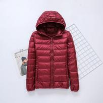 Down Jacket Women's Short Lightweight Warm and Slim Korean Version of The White Duck Down Hooded Jacket XS
