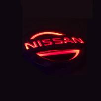 LED Auto Light Rear Badge Sticker for Nissan TIIDA X-TRAIL Geniss LIVINA Cedric Car Styling Emblem Decal Modification Decoration 11.7x10