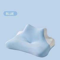 New Relaxation Memory Foam Back Neck Protective Soft Sleeping Neck Cushion Support Comfortable Head Rest Support Home Use mėlyna