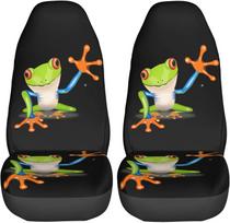Cartoon Frog Car Seat Covers Universal 2 Pcs Auto Front Seat Cover Fit Most Cars SUV Sedan Trucks Four Seasons Seat Covers