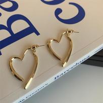 Elegant French Cross Heart Earrings: Minimalist Chic with Dual Wear Design