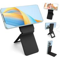 Phone Stand, Foldable Magnetic Phone Tripod, Angle Adjustment & Strong Magnets PU Leather Phone Stand, Compatible with All Smart Phone 16/15/14/13/12