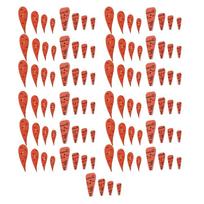 100Pcs Practical Wood Wooden Buttons Carrot Shape Orange Red Carrot Buttons 1.9-3.2cm 2 Holes Sewing Buttons DIY Crafts