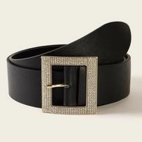 Women's Wide Waist Belt: Rhinestone-Adorned, Versatile Elastic Leather Belt for Fashionable European & American Styles 105cm