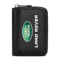 Odinė piniginė vairuotojo pažymėjimui, ID kortelei, banko kortelėms, automobilio stiliaus detalėms Land Rover Freelander 2 L2 L319 L462 LF Range Sport Evoque L322 Discovery 2 3 4 juoda