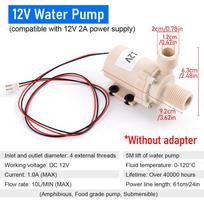 12V/24V 5M Head Brushless DC Motor Solar Water Circulation Pump High Temp Resistant Waterproof for Solar Hot Water System 12V