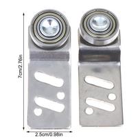 1Pair Stainless Steel Sliding Door Pulley Heavy-Duty Angled Sliding Door Runner With Steel Ball Bearings Hardware Track System