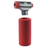 QIUDANOW CO2 Bike Pump Schrader & Presta Valve CO2 Aluminum Alloy Air Inflator fits MTB/Road Bike Quick with Connect Nozzle CO2-A8VC-Grey