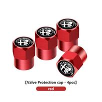 2026 Hot Alfa Romeo 4Pcs Car Wheel Tire Valve Caps Rim Stem Dust-proof Covers For Alfa Romeo 159 Giulietta Giulia 147 Mito 156 1
