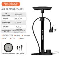 WEST BIKING High Pressure Bicycle Air Pump With Pressure Gauge 160 PSI Stainless Steel Floor Pump MTB Road Bike Tire Inflator