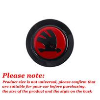 63MM ABS Car Emblem Steering Wheel Cover Decoration Sticker For Skoda Rapid Scala Kodiaq Fabia Kamiq Karoq Octavia Superb S Yeti