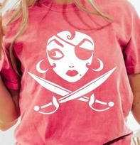 Pirate Girl T-shirt | Female Pirate Graphic Tee, Talk Like A Pirate Day Shirt 4XL