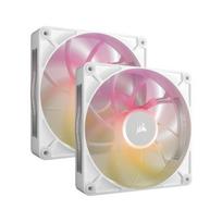 CORSAIR iCUE LINK RX140 MAX RGB Starter Kit 140mm PWM PC Case Fan 30mm Thick Dual Pack (iCUE LINK System Hub Included) White CO-9051040-WW