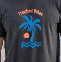 Tropical Vibes Palm Tree T-Shirt | Beach Sunset Tee, Casual Beachwear 3XL